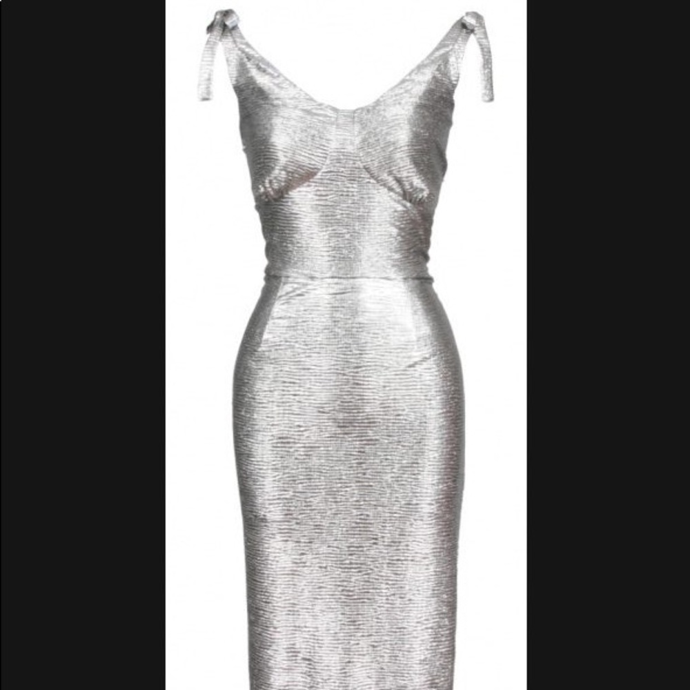 Stop Staring! Reno Silver Foil Wiggle Dress